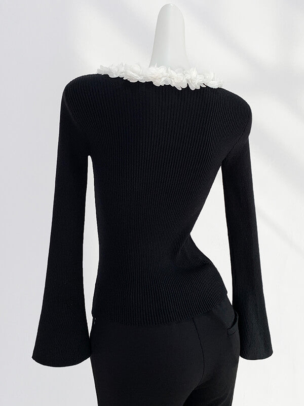 Airchics hauts col rond manches évasées femme élégant