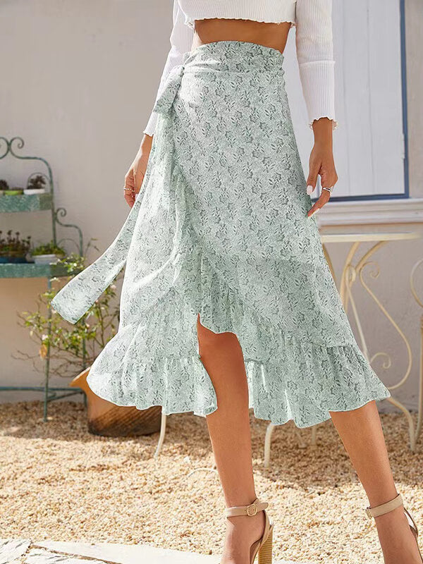 Airchics Jupe Florale Fendue En Mousseline À Bretelles