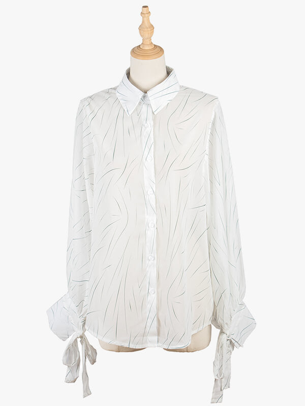 Airchics blouse géométrique boutonnage strappy femme décontracté lâche