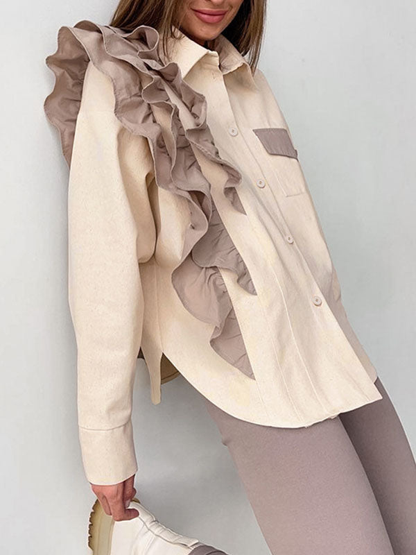 Airchics Chemise De Niche Design Haut Asymétrique Contrasté