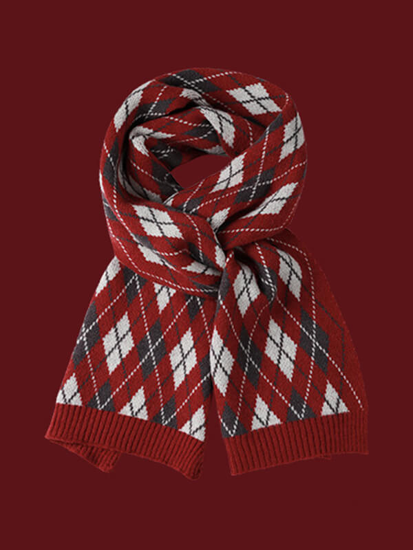 Airchics écharpe carreaux femme noël rouge