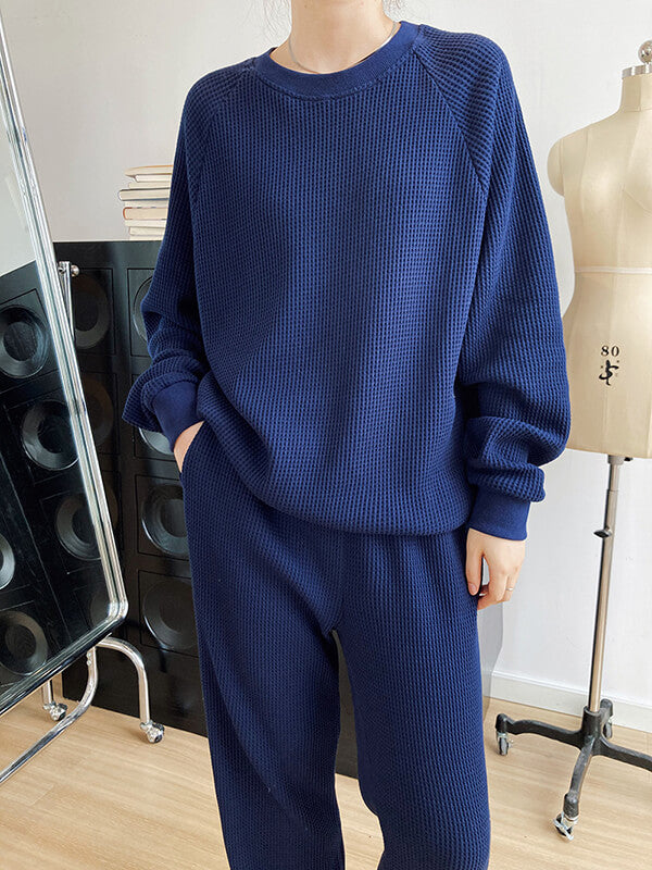 Airchics ensemble avec poches col rond femme décontracté