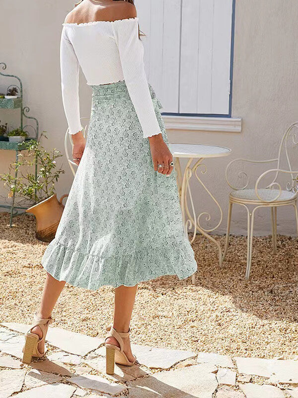 Airchics Jupe Florale Fendue En Mousseline À Bretelles