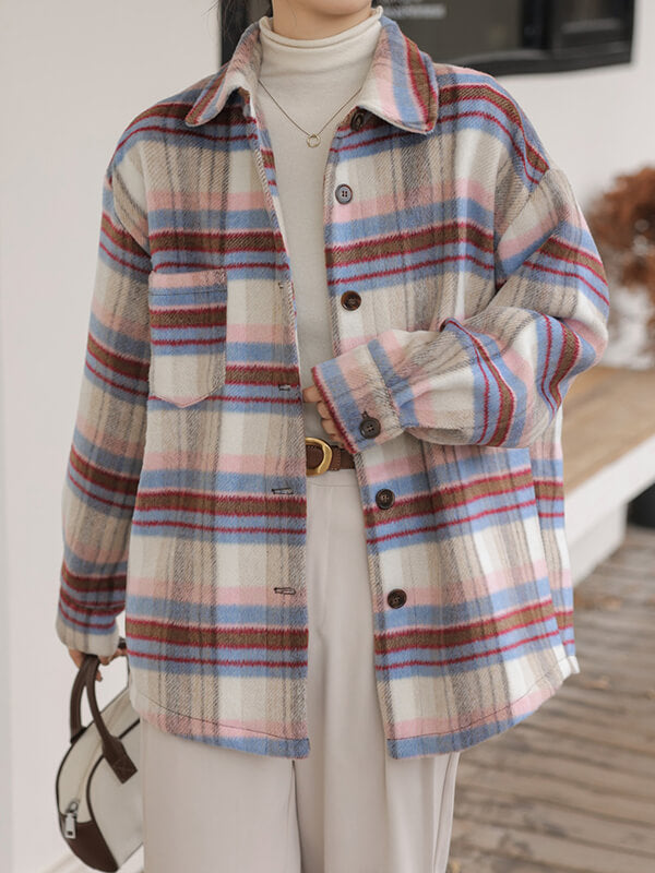 Airchics blouse carreaux boutonnage femme