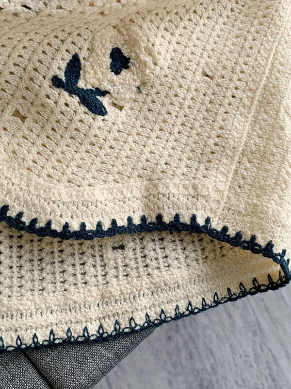 Airchics gilet crochet fleurie femme mode