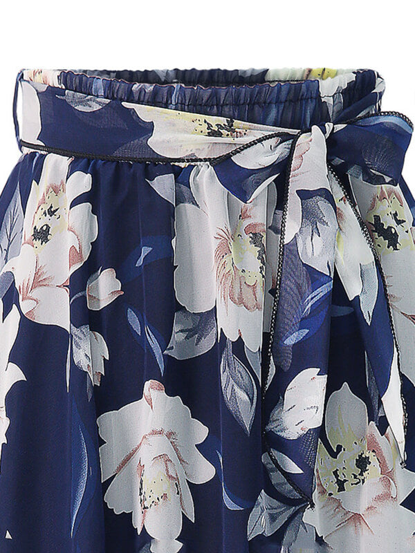 Airchics jupe longue mousseline imprimé à fleurie femme élégant