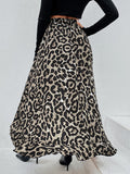 Airchics longue jupe court devant longue derriere léopard à volantée femme mode