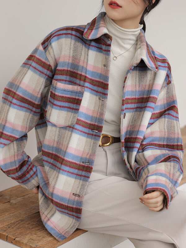 Airchics blouse carreaux boutonnage femme