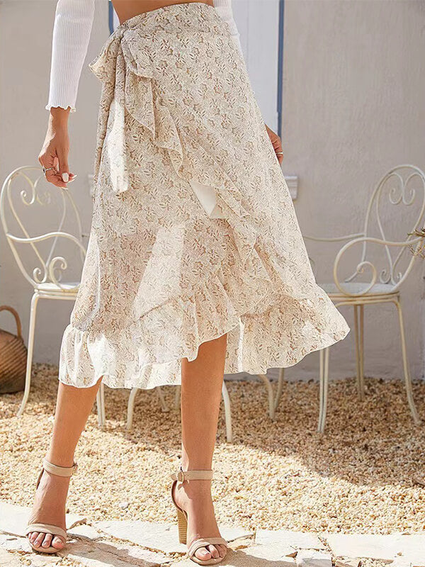 Airchics Jupe Florale Fendue En Mousseline À Bretelles