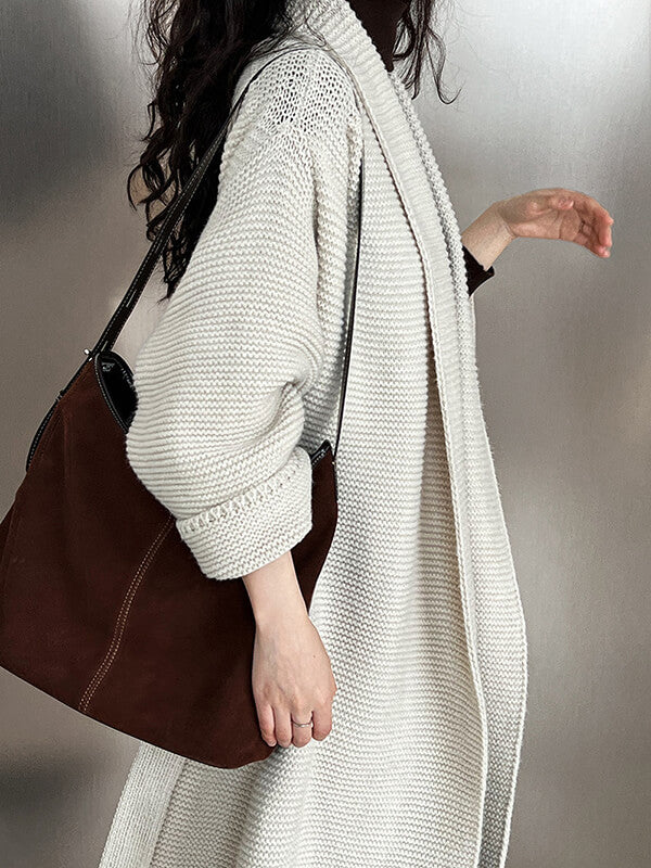 Airchics cardigans longue avec ceinture femme décontracté