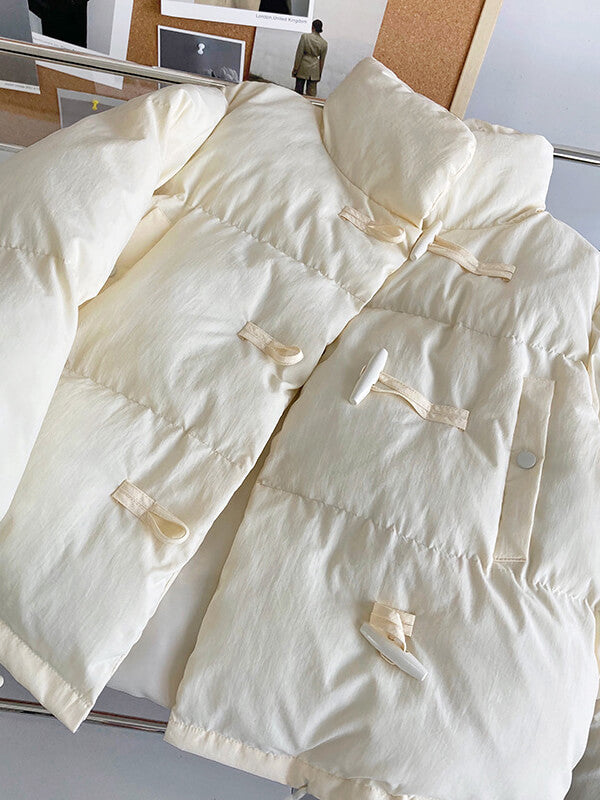 Airchics manteau en coton avec poches boutonnage col montant femme mode hiver