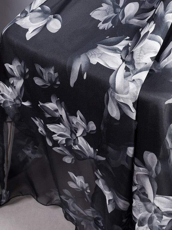 Airchics jupe longue mousseline imprimé à fleurie femme élégant