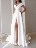 Airchics Robe De Soirée Robe Fendue Col V
