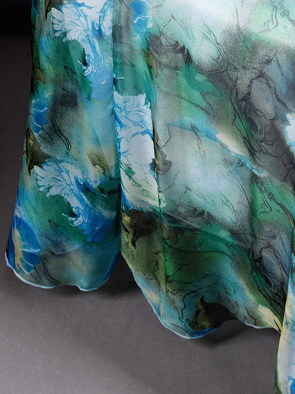 Airchics jupe longue mousseline imprimé à fleurie femme élégant