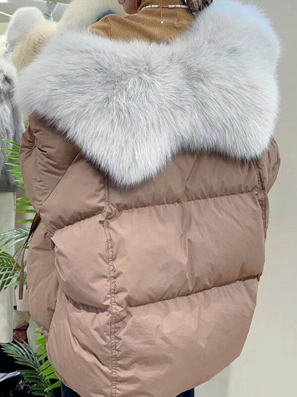 Airchics manteau doudoune fausse fourrure avec poches femme oversized