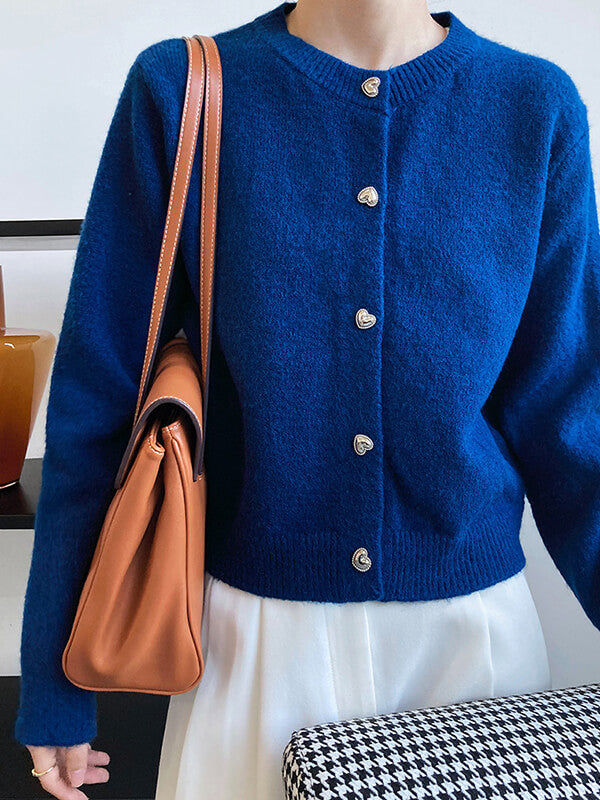 Airchics cardigans boutonnage col rond femme mode