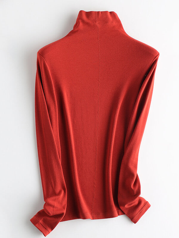 Airchics hauts laine col montant manches longues femme mode