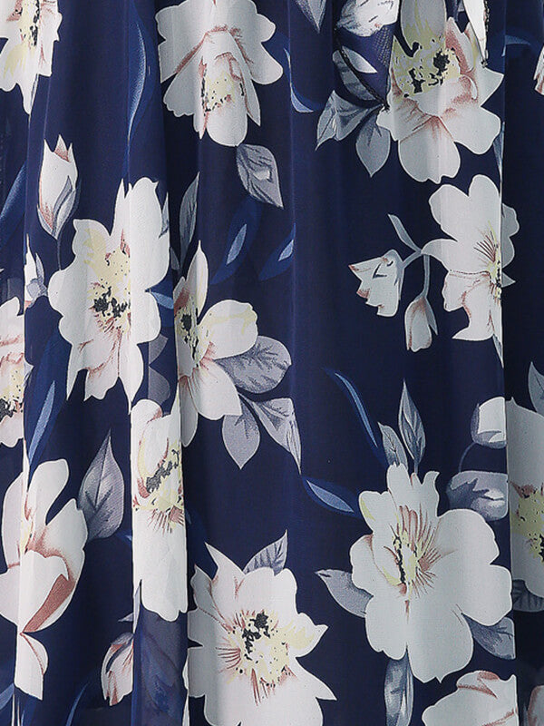 Airchics jupe longue mousseline imprimé à fleurie femme élégant