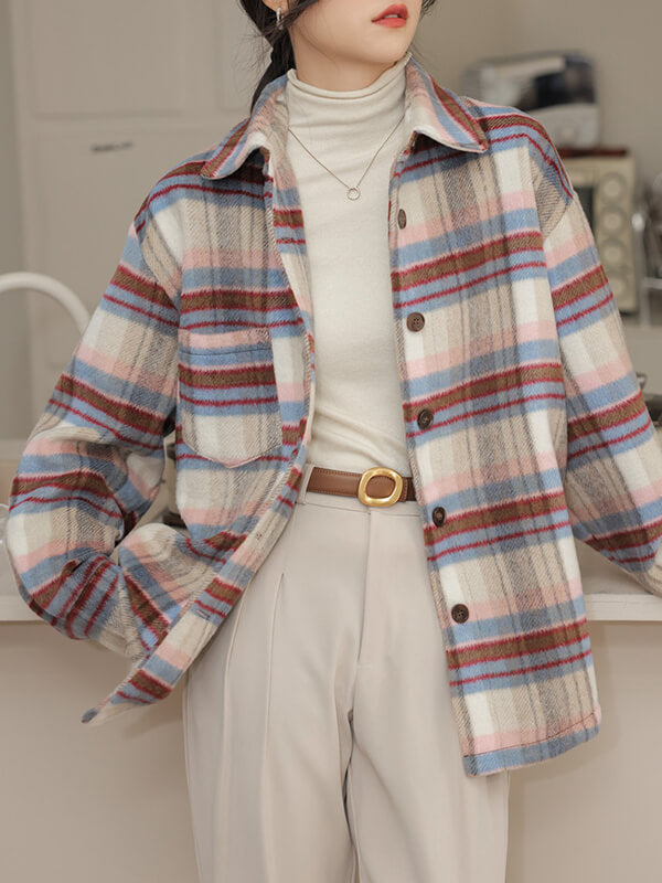 Airchics blouse carreaux boutonnage femme