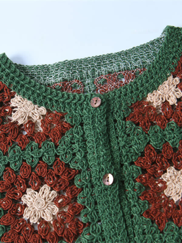 Airchics cardigans fleurie boutonnage femme mode