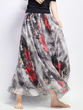Airchics jupe longue mousseline imprimé à fleurie femme élégant