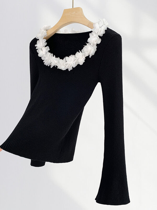 Airchics hauts col rond manches évasées femme élégant