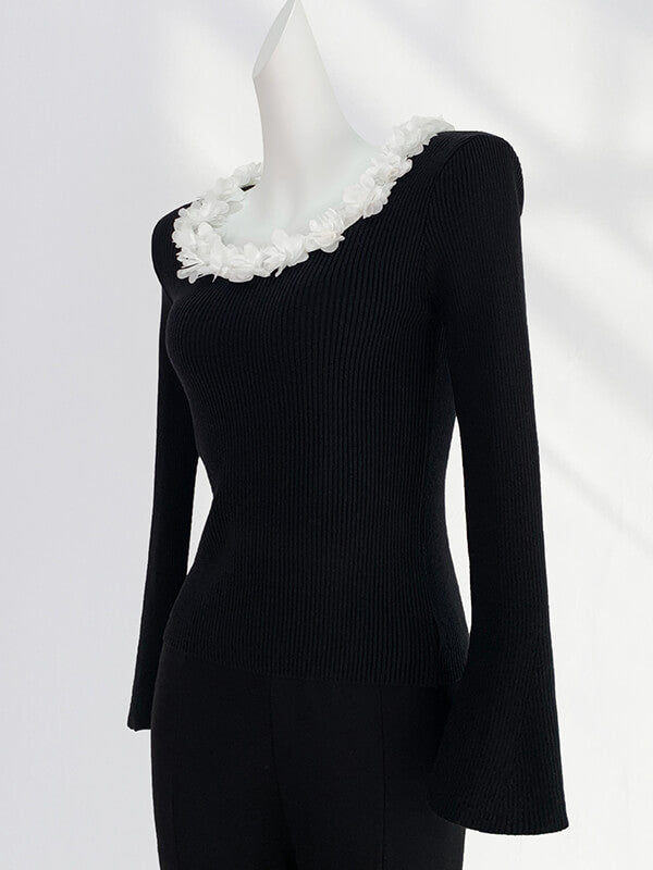 Airchics hauts col rond manches évasées femme élégant