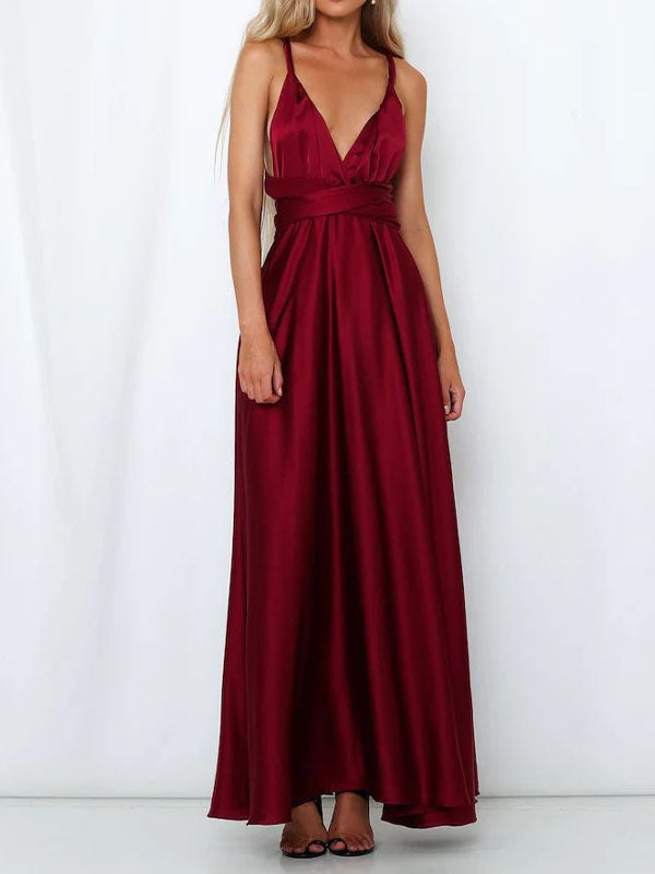Airchics Robe De Demoiselle D'honneur Dos Nu À Col En V Profond