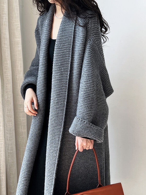 Airchics cardigans longue avec ceinture femme décontracté