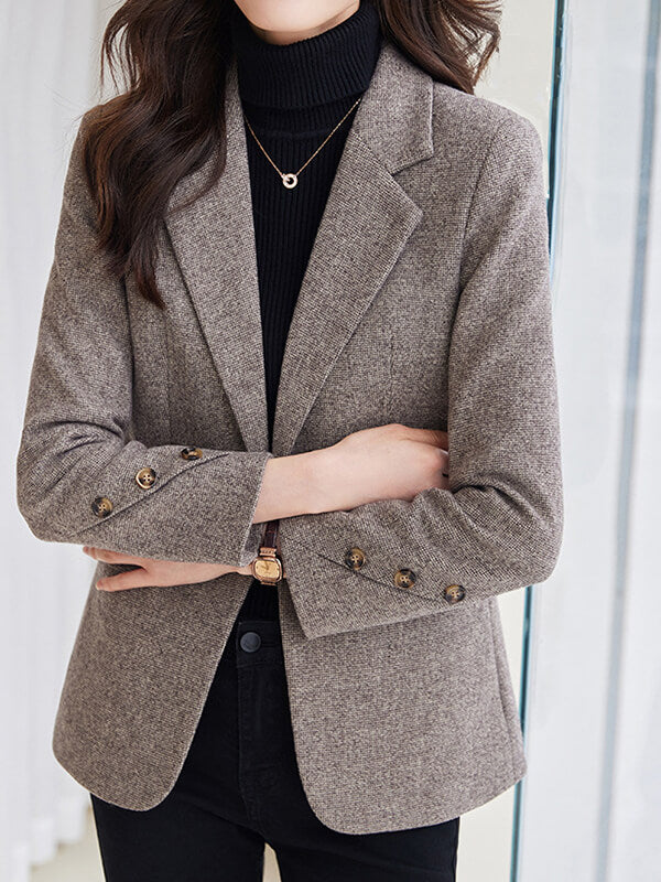 Airchics blazer avec poches boutons col revers femme mode style tailleur