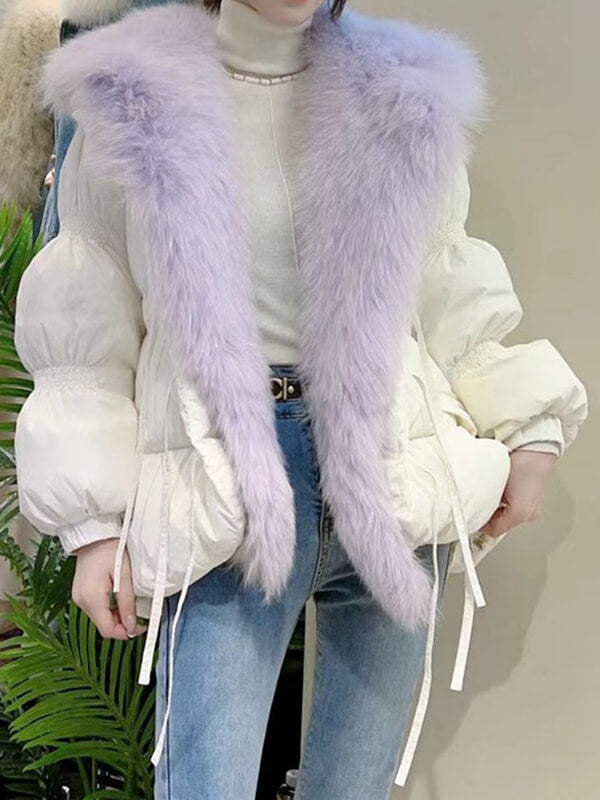 Airchics manteau doudoune fausse fourrure avec poches femme oversized