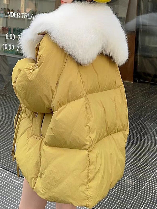 Airchics manteau doudoune fausse fourrure avec poches femme oversized