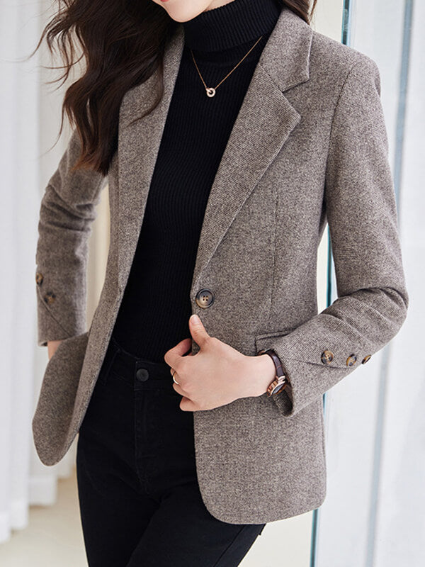 Airchics blazer avec poches boutons col revers femme mode style tailleur