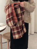 Airchics écharpe carreaux femme mode rouge noël