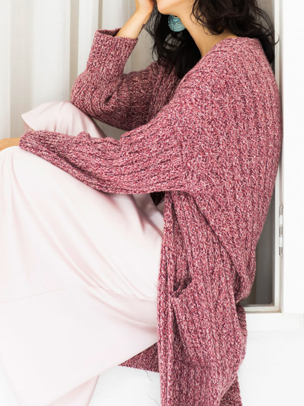 Airchics cardigans avec poches femme décontracté