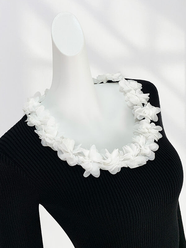 Airchics hauts col rond manches évasées femme élégant