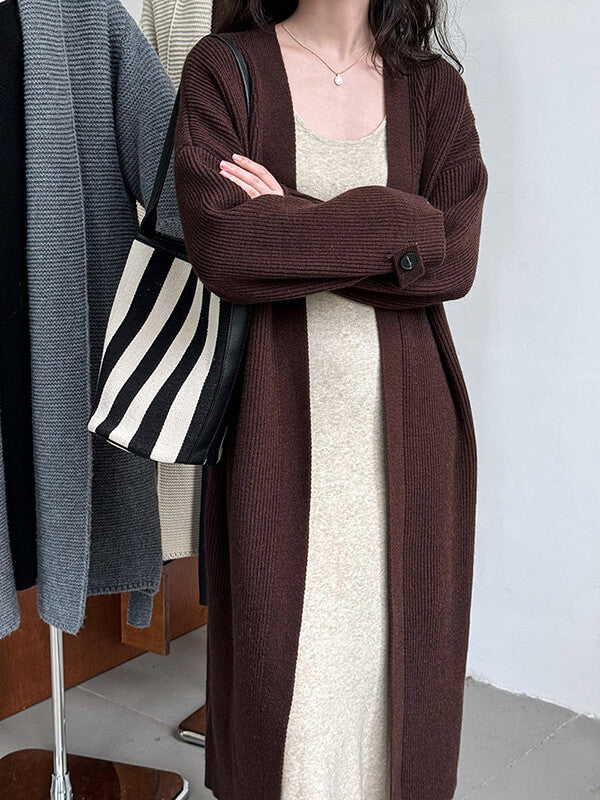 Airchics cardigans longue boutonsfemme décontracté