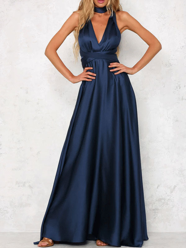 Airchics Robe De Demoiselle D'honneur Dos Nu À Col En V Profond