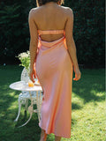 Airchics Robe De Demoiselle D'honneur Avec Poitrine Et Robe Sexy Dos Nu