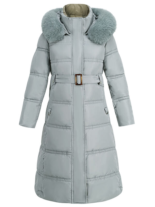 Airchics manteau avec poches ceinture à capuche femme mode hiver