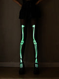 Airchics femmes bas autofixant squelette lumineux accessoire déguisement halloween