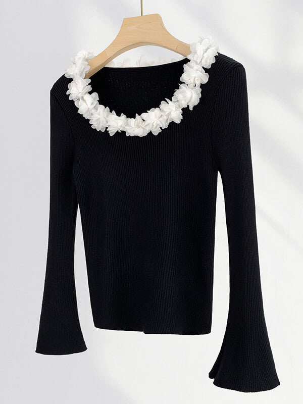 Airchics hauts col rond manches évasées femme élégant