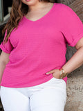 t-shirt-rose-col-v-pour-femmes-grande-taille