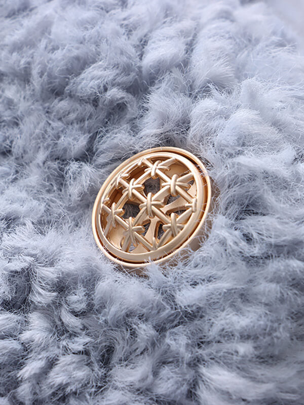 Airchics manteau imitation peau de mouton teddy boutonnage avec poches femme mode