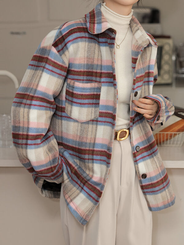 Airchics blouse carreaux boutonnage femme