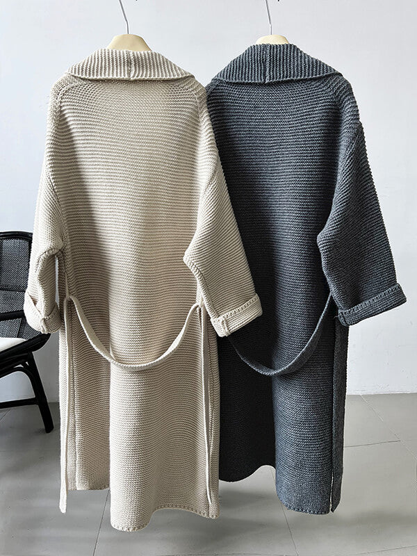 Airchics cardigans longue avec ceinture femme décontracté