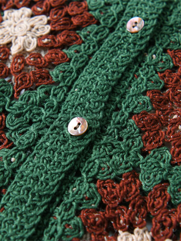 Airchics cardigans fleurie boutonnage femme mode