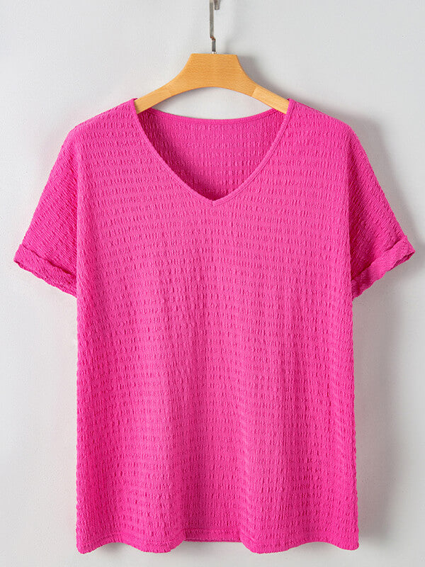 t-shirt-rose-col-v-pour-femmes-grande-taille