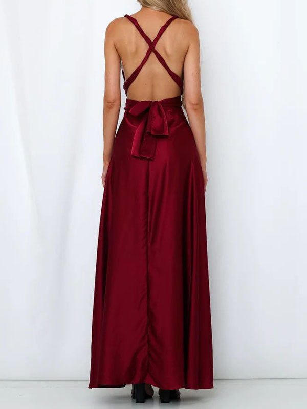 Airchics Robe De Demoiselle D'honneur Dos Nu À Col En V Profond