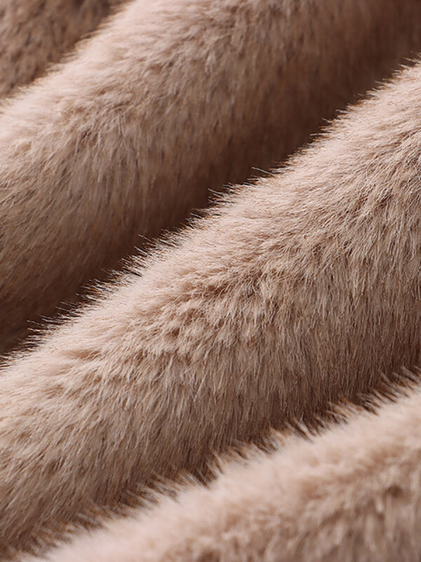 Airchics manteau en fausse fourrure boutonnage avec poches femme mode